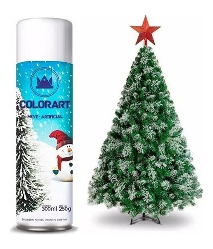 Spray Neve Artificial Colorart 300ml Decoracao Natal Arvore