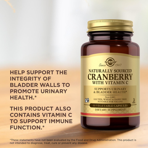 Solgar Arándano Con Vitamina C Cápsulas Vegetales 60pz