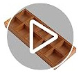 Bandeja De Almacenamiento De Madera Con Compartimentos