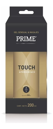 Prime Gel Touch Lubricante Sens Y Masajes Afrodisíaco 200ml