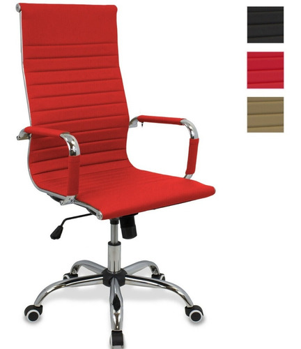 Imagen 3 de 6 de Silla Giratoria Ejecutiva Ruedas Altura Regulable Reclinble