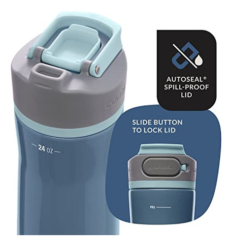 Botella De Agua De Acero Inoxidable Contigo Clybourn Chill F