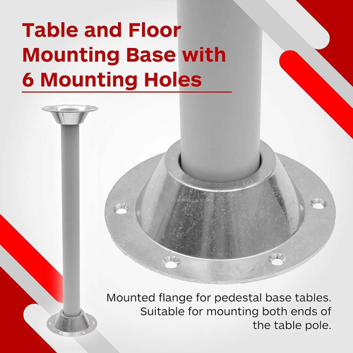 Para Base Mesa Rv Con Pedestal Aluminio Y Bases Montaje