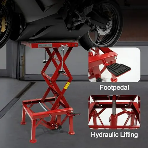 Elevador Hidráulico Para Motocicletas, Garvee 300 Lbs, Portá