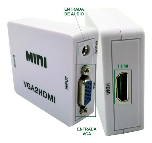 Conversor Adaptador Vga A Hdmi + Audio - Activo