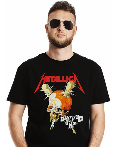 Polera Metallica Damage Inc Metal Impresión Directa