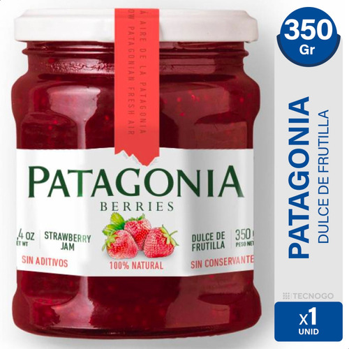 Mermelada Patagonia Berries Frutillas X 352 Gr