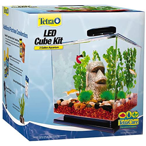 Tetra Led En Forma De Cubo De Acuario De 3 Galones Con Base 