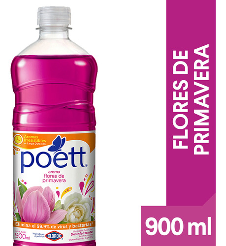 Limpiador Desinfectante De Pisos Poett Flores De Primavera 900 Ml