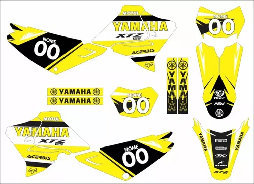 Adesivos Moto Cross Trilha Xtz 125 20mm Personalizada Lm248