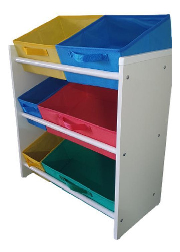 Organizador De Brinquedos Infantil Médio Multicolor