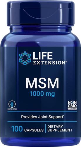 MSM 1000 mg de azufre orgánico 100 cápsulas - Life Extension