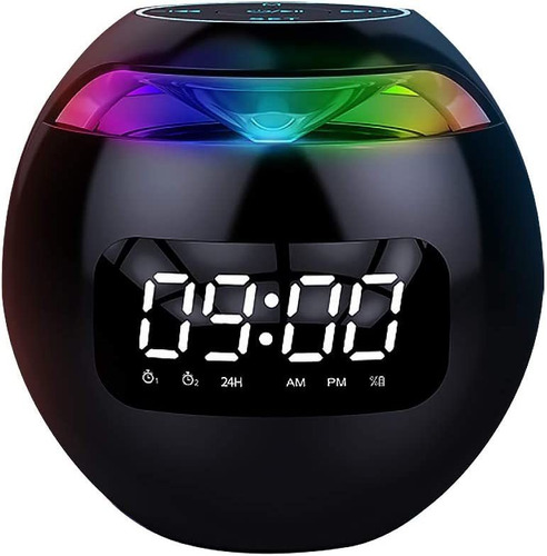 Bocina Bluetooth Portátil, Reloj Despertador Digital, 18 Hor