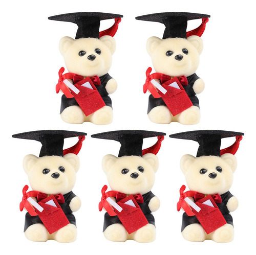 5 Osos De Graduación Sentados En Gorra Adorable Oso De Gradu