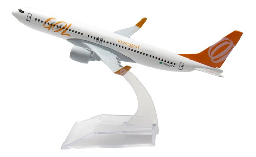 Gol Boeing 737 Miniatura Avião Aeronave Comercial Cor Branco