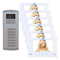 Comprar J R Kit Video Portero Para Edificio 6 Monitores Frente Color