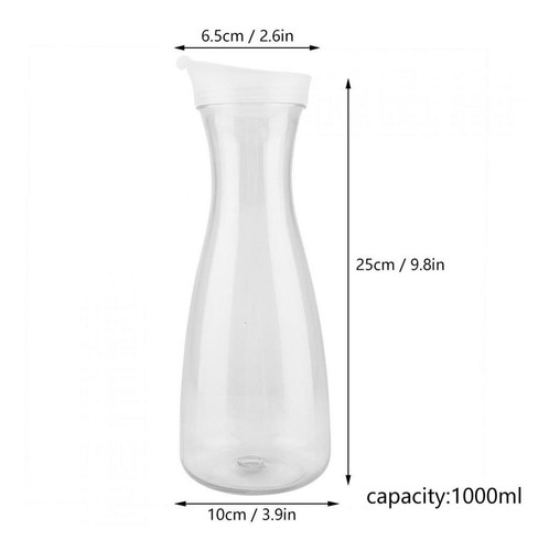 1000 Ml Acrílico Transparente Botella De Agua Jarra De Hielo