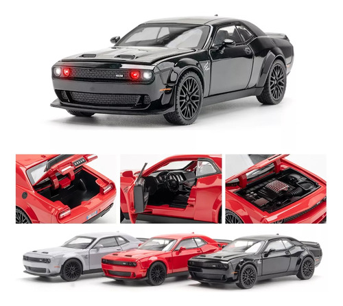 Coche Miniatura De Metal Dodge Challenger Srt Hellcat Redeye