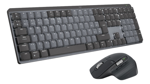 Logitech Combo Teclado Mx Mechanical + Mouse Mx Master 3s Color del mouse Grafito Color del teclado Negro