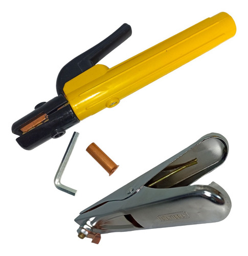 Imagen 1 de 9 de Porta Electrodo + Pinza De 500 Amperios Uyustools