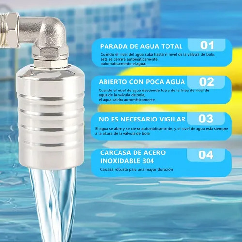 Válvula De Nivel De Agua Automática Acero Inoxidable+ Fuelle