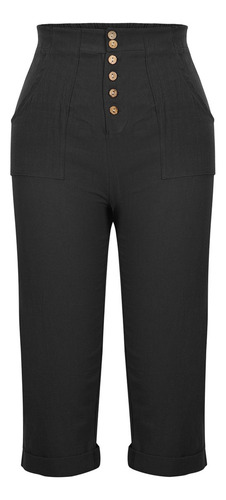 Cuna Cómoda Casual Con Bolsillo, De Lino Liso, Color Capris