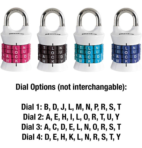 Candado Master Lock / Combinacion De Palabras Letras 1535dwd