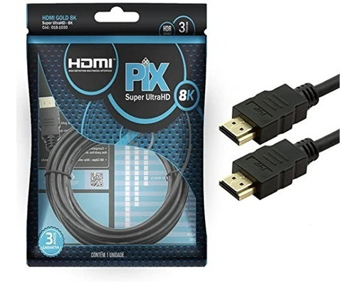 Imagem 5 de 6 de Cabo Hdmi 2.1 8k Hdr Video Game Tv Projetor 1,50 Metros 1,50