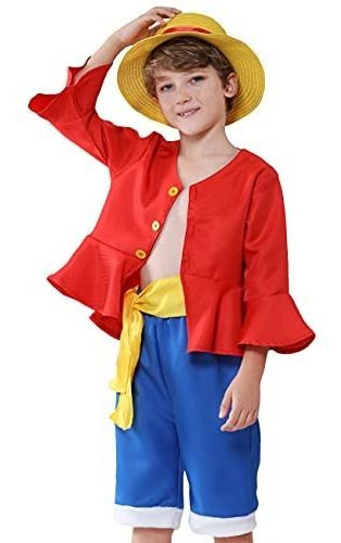 Disfraz Talla Small Para Niño Luffy Halloween
