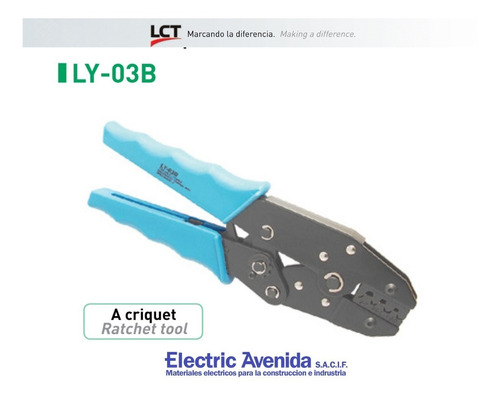 Pinza Para Comprimir Terminales De Latón Ly-03b Lct