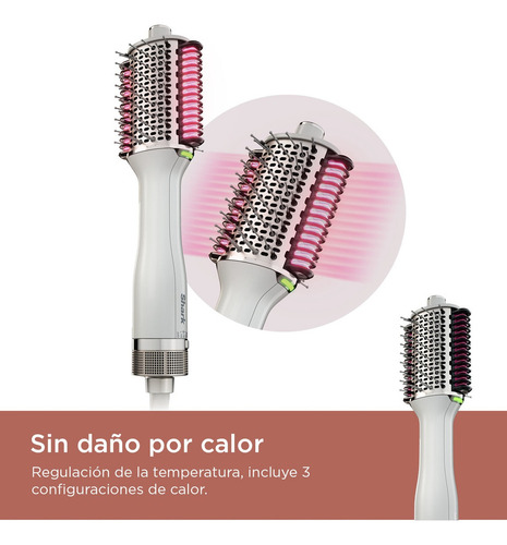 Cepillo Secador Smoothstyle - Shark - Peine Térmico - Ht202 Blanco