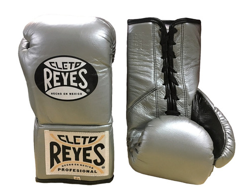 Guantes Cleto Reyes Plateados Para Pelea Oficial 10 Oz.