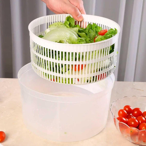 Lavadora De Verduras Manual Rotativa For Ensaladas Secas Y