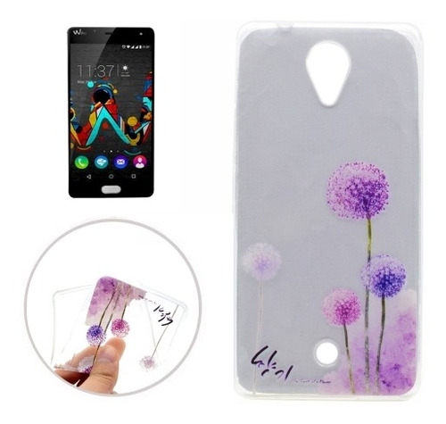 Wiko Feel Feather Pattern Estuche Protectora Tpu Suave