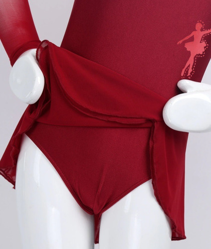 Imagem 6 de 7 de Vestido Infantil Profissional Ballet Bailarina Manga Longa