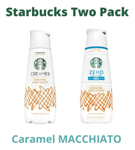2 Pack Starbucks Creamer 1 Zero Sugar  Y 1 Normal Caramel 
