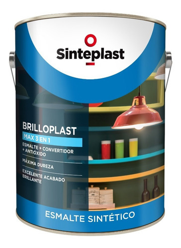 Pintura Esmalte Sintetico Brillante Marron Sinteplast 1lt Color Beige