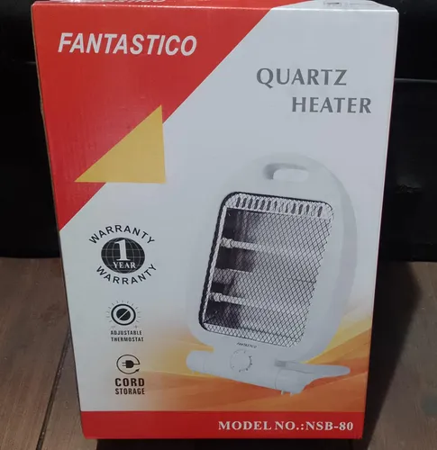 Estufa Electrica Halogena De 2 Tubos Blanco