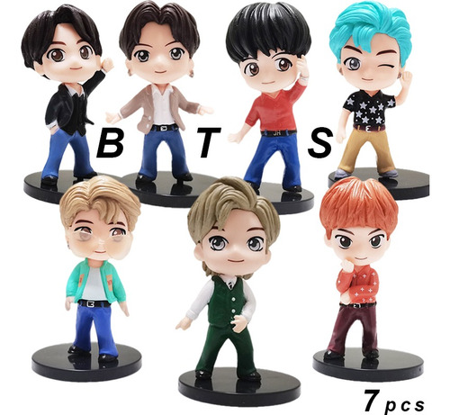 Figura Bts Rm Jin Jimin V Suga Jhope Junkook K-pop 7 Piezas