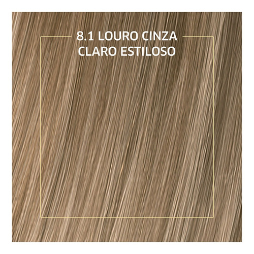 Mini Kit Tintura Creme Biocolor Louro Cinza Claro 8.1 Tom Louro acinzentado estiloso 8.1