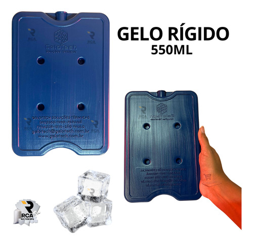 Gelo Artificial Rígido 550ml 2 Unids Reutilizavel Placa Gelo