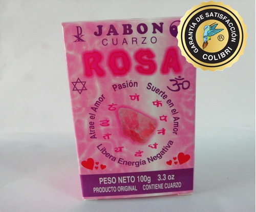 Jabon Esotérico Cuarzo Rosa Colibri  / Atrae El Amor 