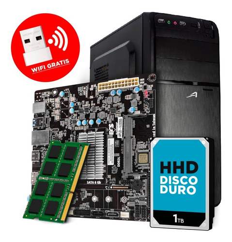 Imagen 1 de 10 de Computadora Barata Cpu Intel Celeron/ 4gb / 1tb/wi-fi Regalo