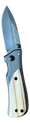 Navaja De Monte Mango De Madera Acero Inox 8583