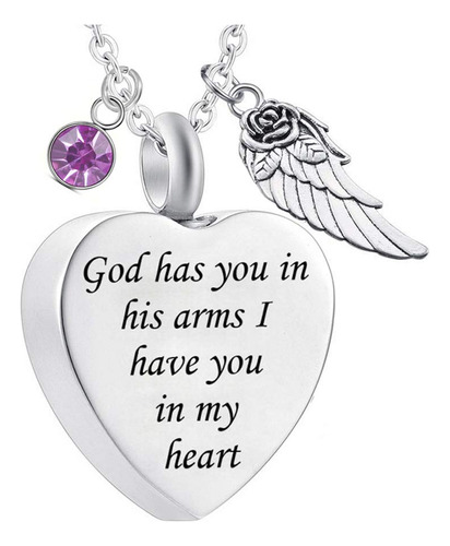 Joyas Para Cenizas Con Inscripcin God Has You In His Arms -