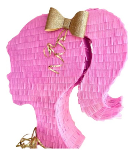 Piñata Reutilizable Grande Silueta Barbie 30 X 40 X 8cm 