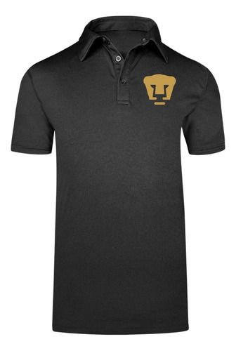 Playera Deportiva Tipo Polo Hombre Pumas Unam Logo Dorado