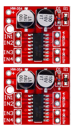 2 Piezas Puente H Mx1508 Mini L298n Doble Pwm Driver Motor