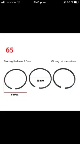 Aros Para Piston De 65mm