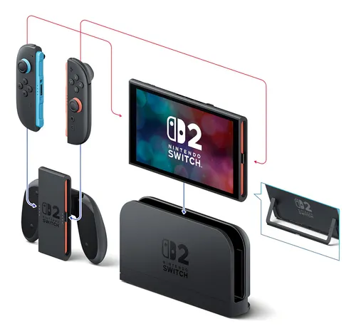 Consola Nintendo Switch 2 256gb Bundle Mario Kart World Regi Negro